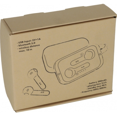 Logo trade promotional merchandise image of: Bluetooth earbuds BARCELONA