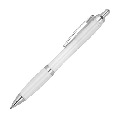 Logo trade promotional merchandise image of: Transparent ballpen ALKEN