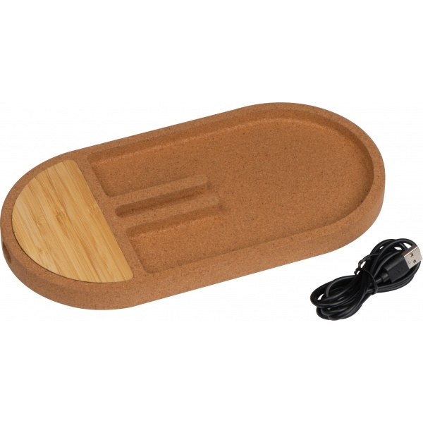 Logo trade promotional giveaways picture of: Desk organiser with charging station LANCASTER