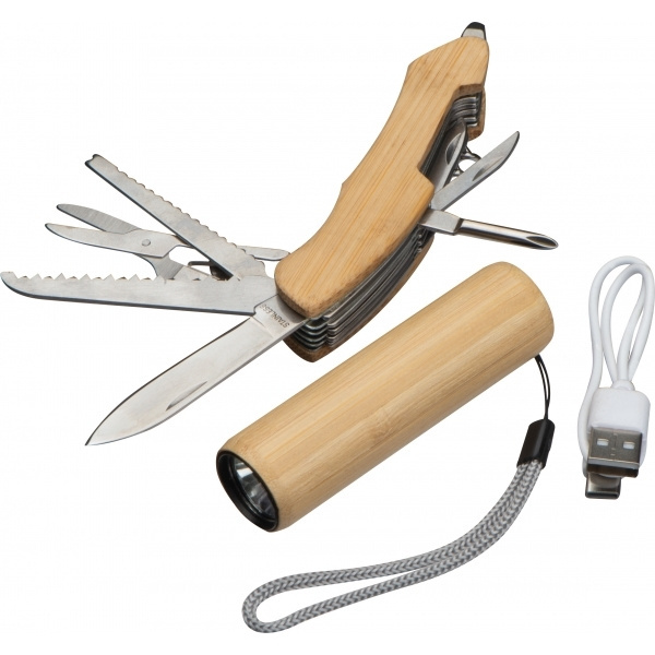 Logo trade business gift photo of: Set Torch and pocket knife OLDHAM