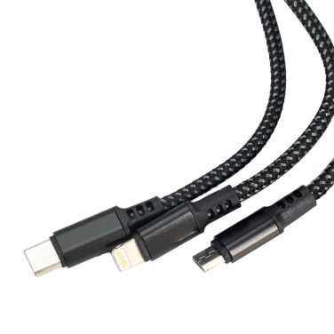 Logotrade corporate gift picture of: 3 in 1 cable with elighted logo Pierre Cardin