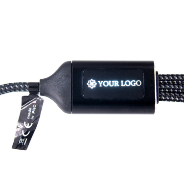 Logotrade promotional merchandise picture of: 3 in 1 cable with elighted logo Pierre Cardin