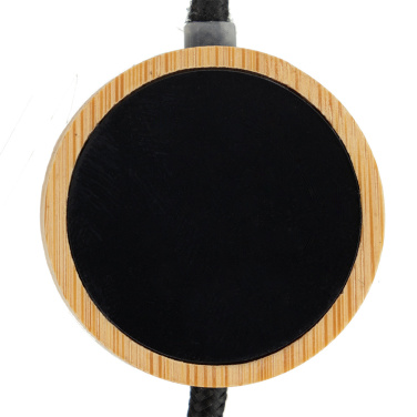 Logo trade promotional items picture of: 4in1 long wooden cable with elighted logo for engraving