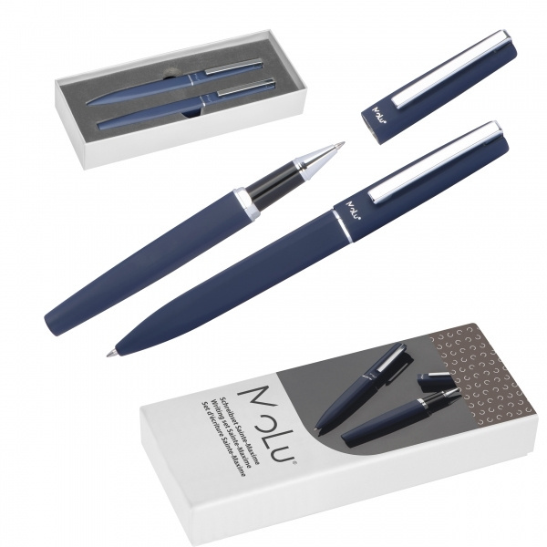 Logo trade promotional item photo of: Writing set soft touch SAINTE MAXIME MoLu