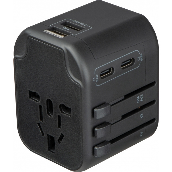 Logo trade corporate gift photo of: Travel Adapter Maracena