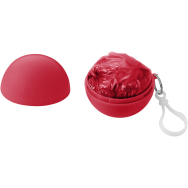 Logo trade promotional items image of: Xina rain poncho in storage ball with keychain