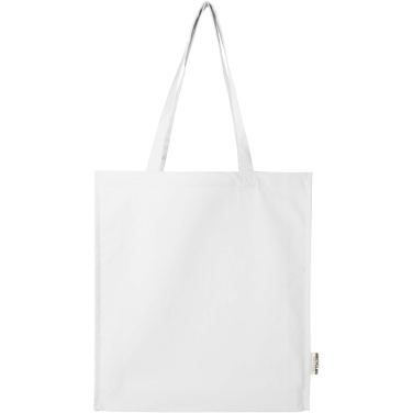 Logo trade promotional giveaway photo of: Florida 270 g/m² GRS recycled gusset tote bag 14L