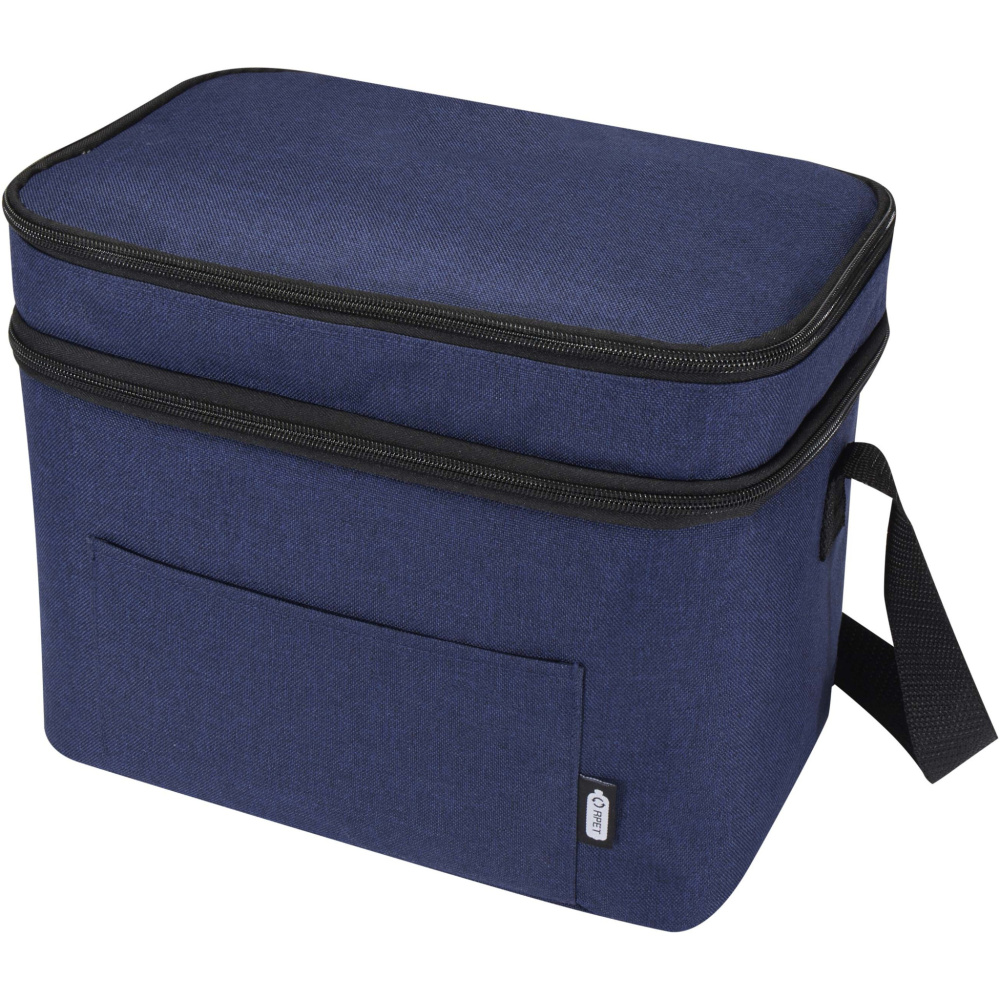 Logotrade promotional item image of: Tundra GRS RPET double compartments cooler bag 13L