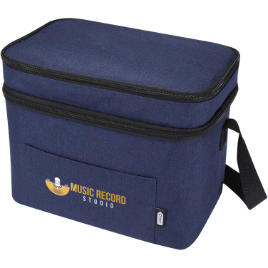 Logo trade promotional giveaway photo of: Tundra GRS RPET double compartments cooler bag 13L