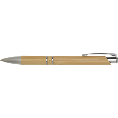 Logo trade advertising products picture of: Wicker bamboo ballpoint pen