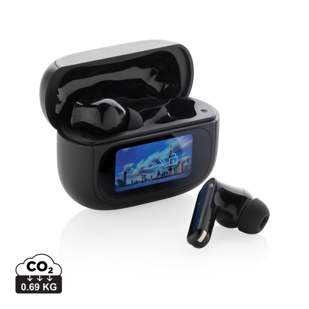 Logotrade promotional giveaway image of: Airtune RCS recycled plastic ANC earbuds with touch screen