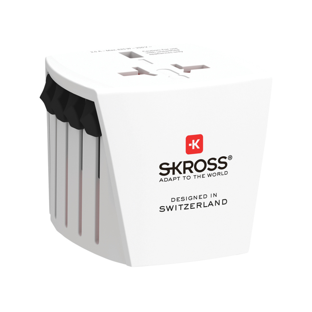Logo trade promotional merchandise picture of: SKROSS World Travel Adapter MUV Micro