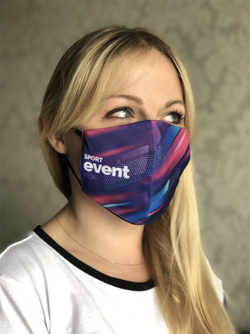 Logo trade business gift photo of: VENUS PRO cotton face mask with a pocket an HEPA filter 1378165