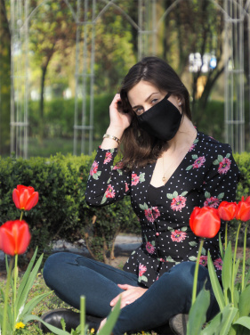 Logo trade advertising products image of: MARS PRO cotton mask (size M) with pocket and HEPA filter 1380165