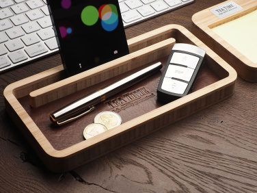 Logo trade promotional item photo of: Wooden desk organiser 1852292