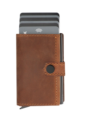 Logo trade corporate gifts image of: RFID wallet - Hunter Leather 2109284