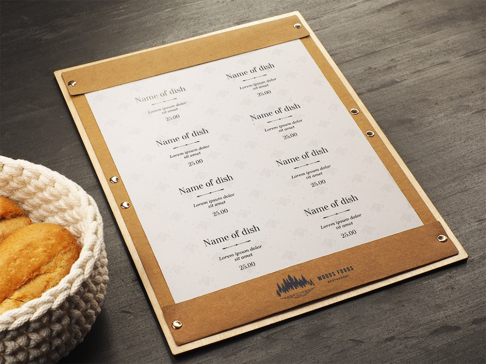 Logo trade advertising product photo of: Menu pad 1668121