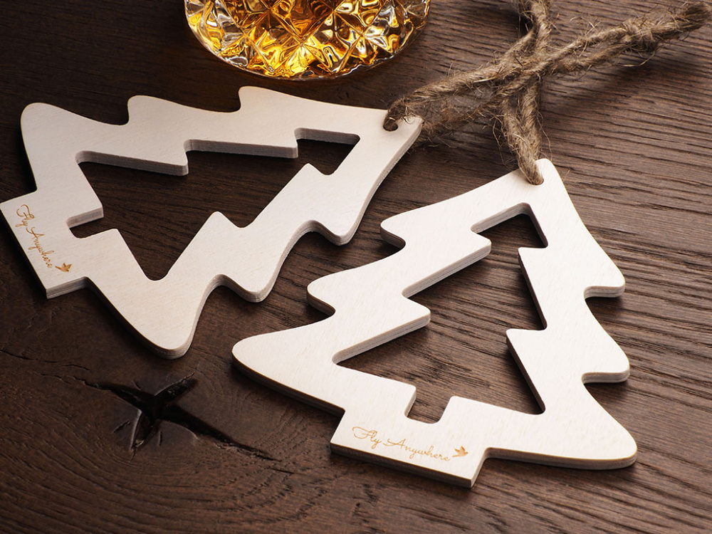 Logotrade corporate gift image of: Wooden Christmas Decoration 1855121