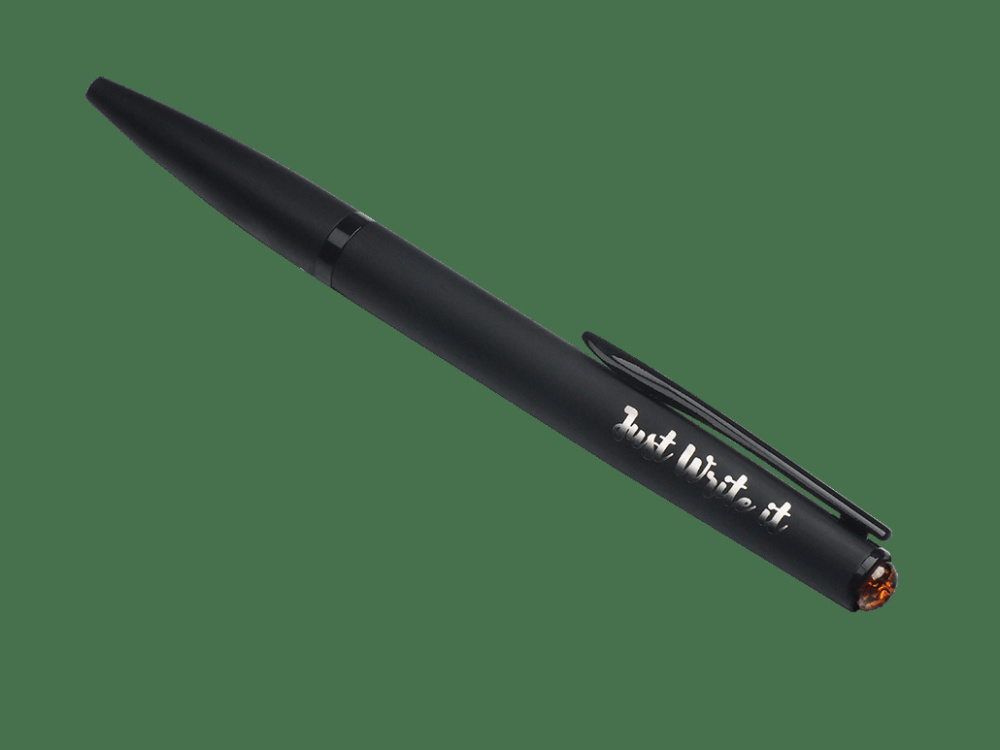 Logo trade promotional merchandise picture of: Ball pen with AMBER stone 2070036