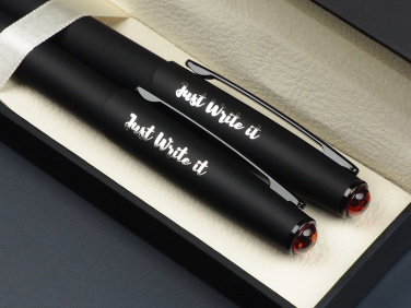 Logo trade promotional items picture of: Amber Pen set  1235036