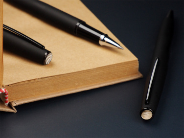 Logotrade promotional gift picture of: Striped Flint Pen set 1284036