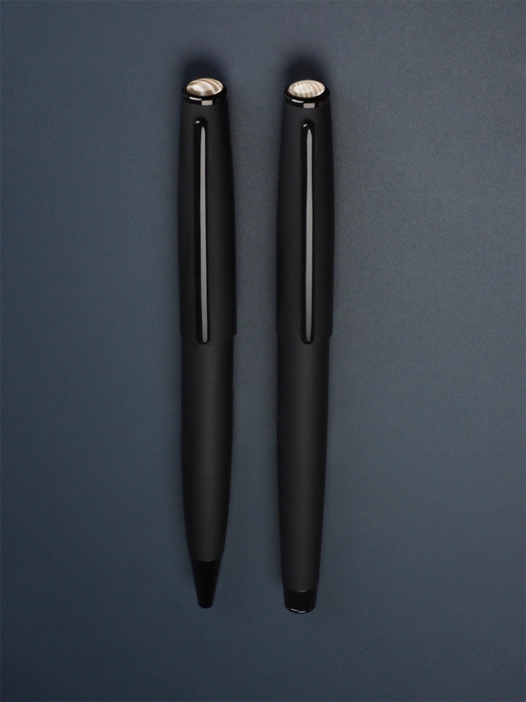 Logotrade promotional merchandise photo of: Striped Flint Pen set 1284036