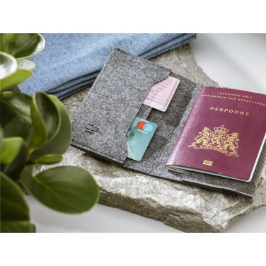 Logotrade promotional item picture of: Identify GRS RPET Felt passport holder