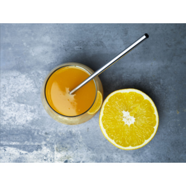 Logotrade promotional giveaway image of: Reusable 1 piece ECO Straw Set stainless-steel straw