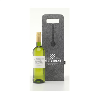 Logo trade business gifts image of: Wine Bag-to-Give GRS RPET