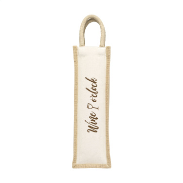 Logo trade business gift photo of: Jute Canvas Wine Bag