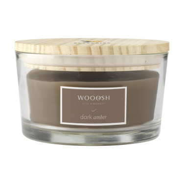 Logotrade corporate gift image of: Wooosh Flame Scented Candle Dark Amber