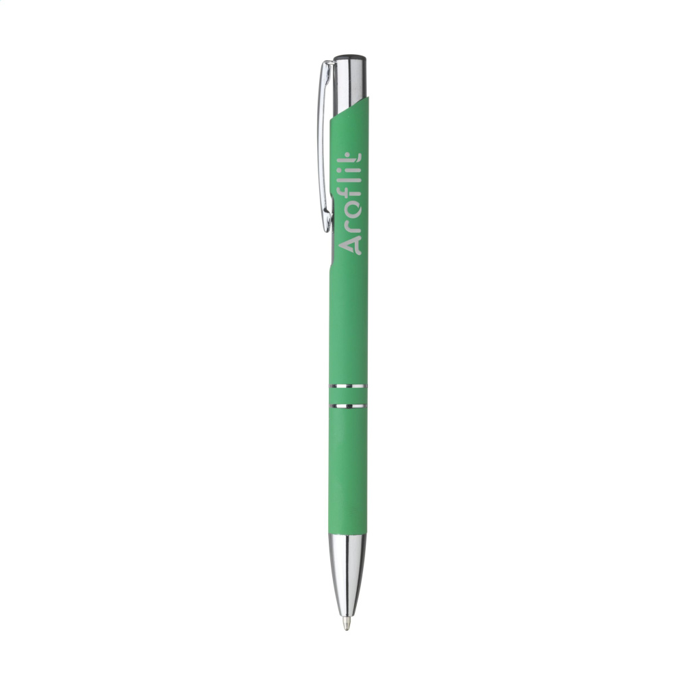 Logo trade promotional giveaway photo of: Ebony Soft Touch Accent pen