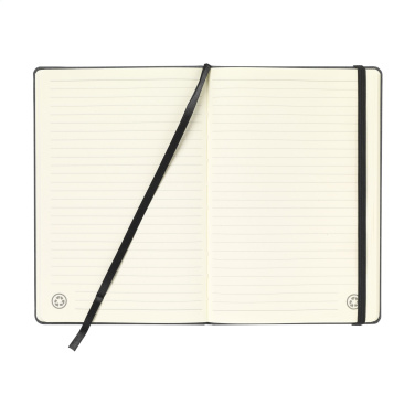 Logotrade promotional item image of: Montana Recycled Leather Paper Notebook A5
