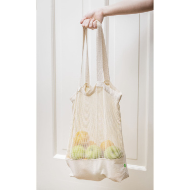 Logo trade advertising products image of: Natura Organic Mesh Shopper (180 g/m²) shopping bag