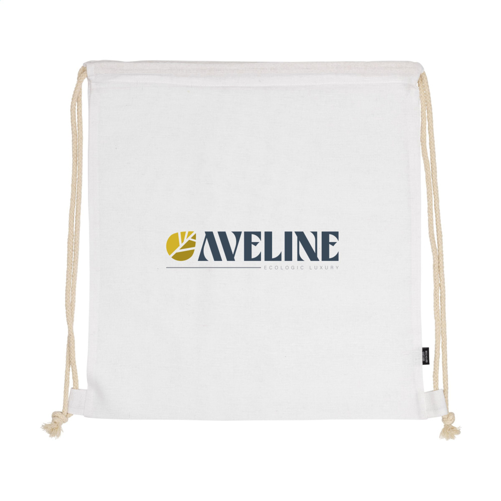 Logo trade business gifts image of: PromoColour GRS Recycled Cotton Backpack (150 g/m²)