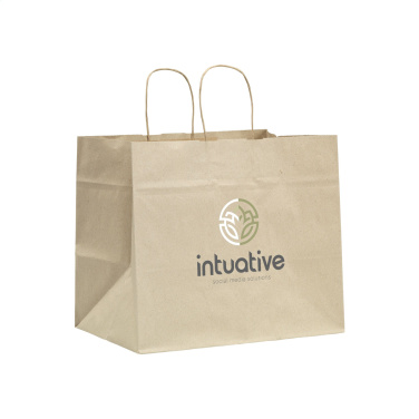 Logo trade promotional products image of: Leaf It Bag recycled grass paper (90 g/m²) XL