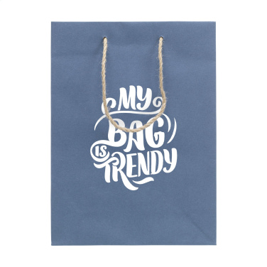 Logo trade promotional gifts image of: Leaf It Bag recycled with jeans fibres (180 g/m²) M