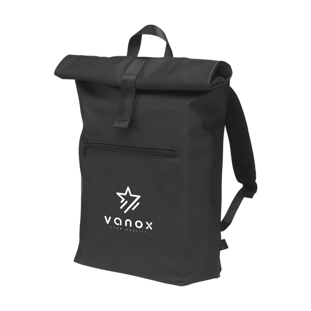Logo trade promotional products image of: Lennon Roll-Top Recycled Backpack