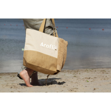 Logo trade promotional merchandise image of: Cancun Beachbag Organic Cotton (320 g/m²)
