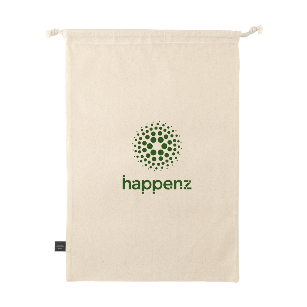 Logo trade promotional giveaways image of: Gift Pouch Natural GRS Recycled Cotton (150 g/m²) L