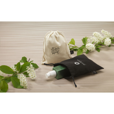 Logotrade promotional gift image of: Gift Pouch Natural GRS Recycled Cotton (150 g/m²) S