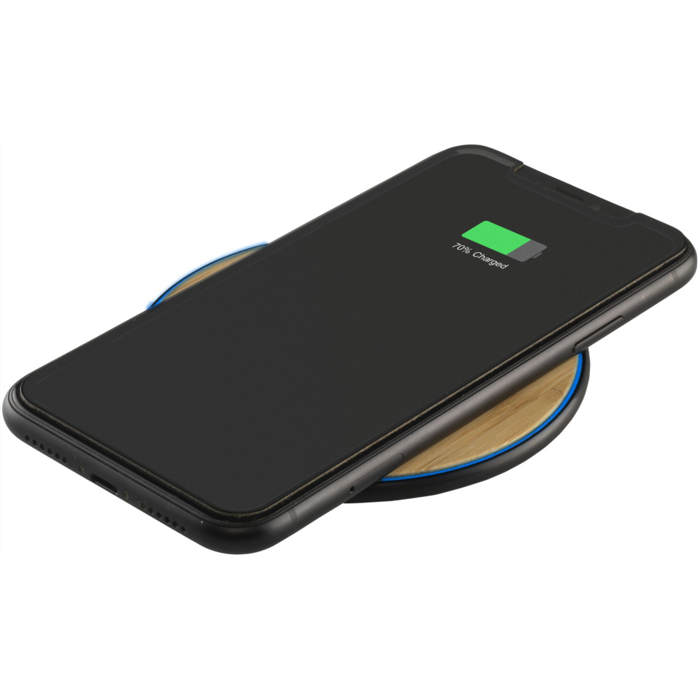 Logotrade promotional giveaway picture of: Bamboo 10W Wireless Charger wireless fast charger