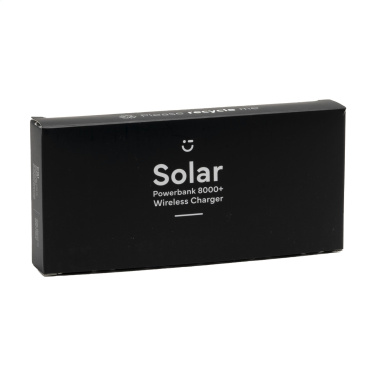 Logo trade promotional gifts picture of: Solar Powerbank 8000+ Wireless Charger