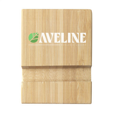 Logo trade promotional gifts image of: Supporto Bamboo phone stand