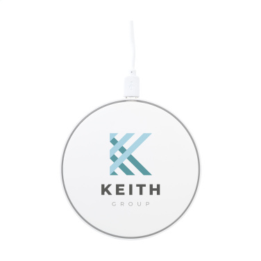 Logo trade promotional merchandise image of: Coil RCS Recycled Wireless Charger