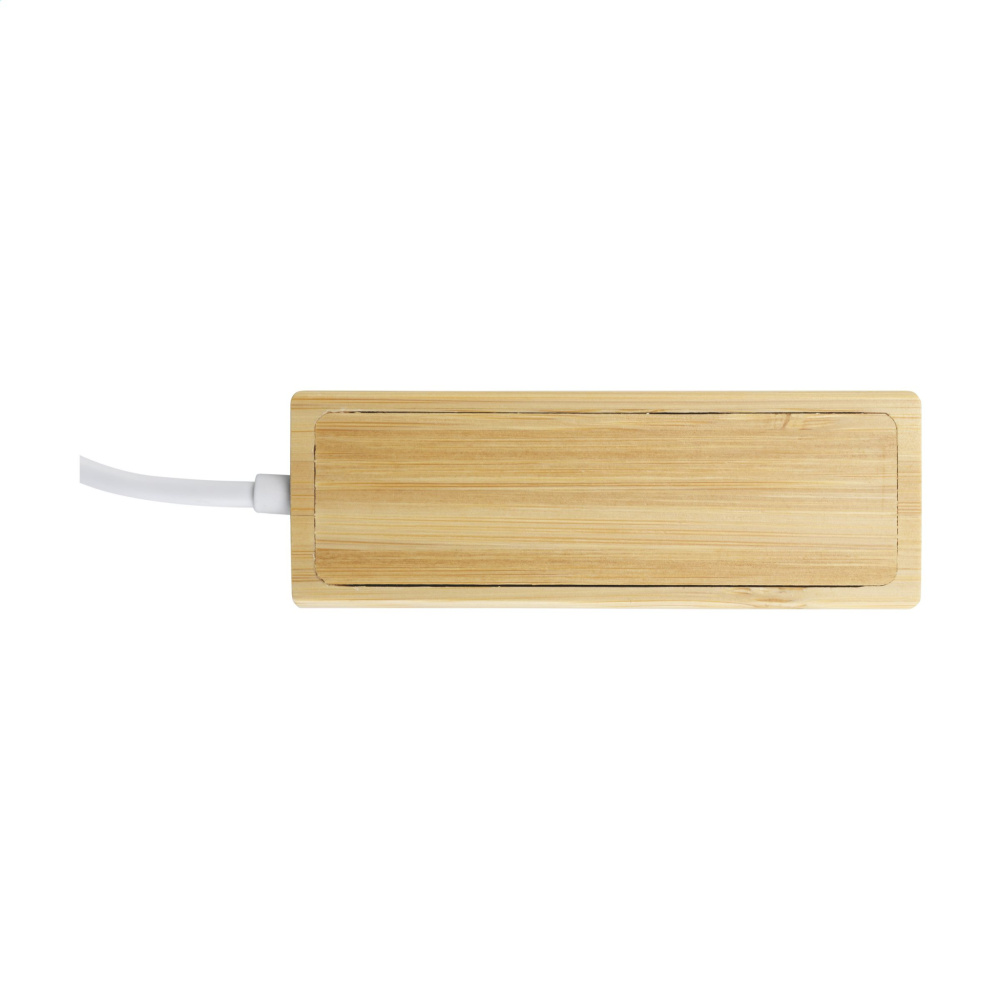 Logo trade business gifts image of: Bamboo USB Hub