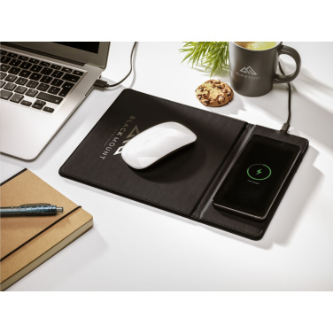 Logo trade business gift photo of: RCS Recycled Wireless Charging Mousepad