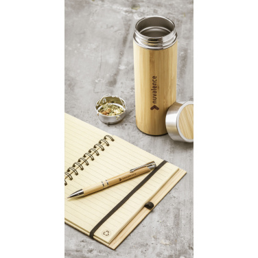Logo trade promotional giveaway photo of: Osaka 360 ml bamboo thermo bottle/thermo cup