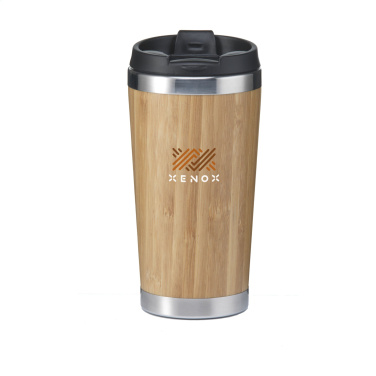 Logo trade corporate gifts picture of: Tokyo 450 ml bamboo thermo cup