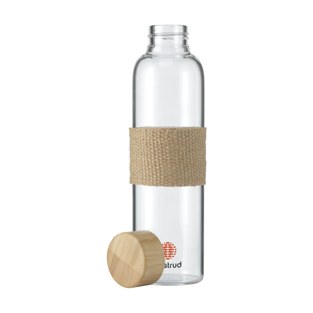 Logo trade promotional products picture of: Senga Glass Bamboo 500 ml drinking bottle